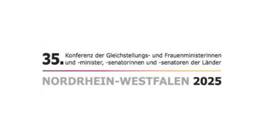 Schriftzug der 35. GFMK in Nordrhein-Westfalen 2025
